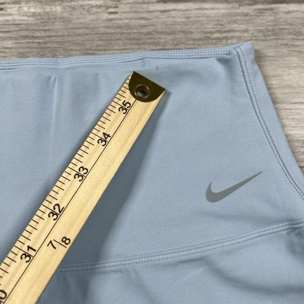 Nike Dri-Fit Zenvy High Waisted 7/8 Leggings DQ6015-441 Light Blue Women's Small - Picture 6 of 10
